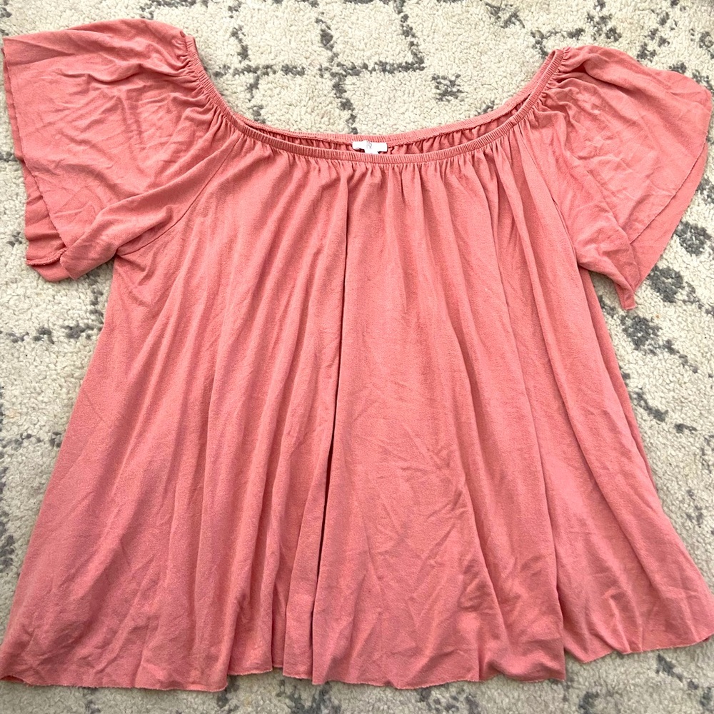 Pink off the shoulder top